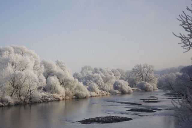 Eder bei Anraff im Winter
